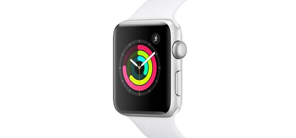 Apple 애플워치 3, 42mm, GPS, 알루미늄, 실버 / 화이트 스포츠 밴드 1