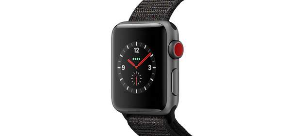 Apple 애플워치3 GPS + 셀룰러 38mm, MRQG2KHA, 스페이스 그레이 알루미늄 케이스 + 블랙 스포츠 루프