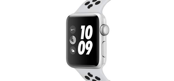 Apple 애플워치3 Nike+ WIFI, 38mm, 실버 알루미늄 케이스 + 퓨어플래티넘 스포츠밴드 1