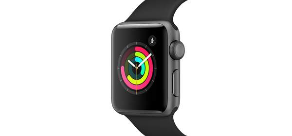 Apple 애플워치 3 WIFI, 38mm, 스페이스그레이 알루미늄 케이스 + 블랙 스포츠 밴드