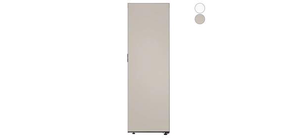 삼성전자 비스포크 키친핏 1도어 좌열림 347L 냉동고 방문설치, 코타화이트, RZ34C7905AP