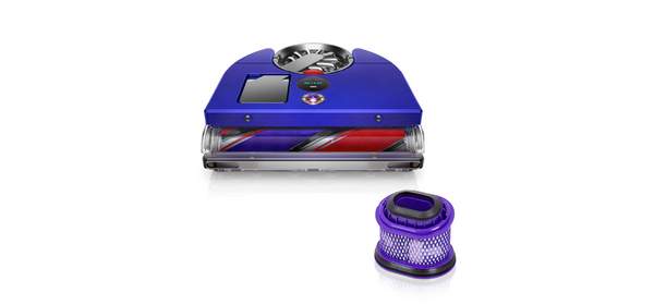 다이슨 360 vis nav 로봇 청소기 304631-01 + 필터 972065-01 세트, 304631-01(로봇청소기), 972065-01(필터), 블루 + 니켈