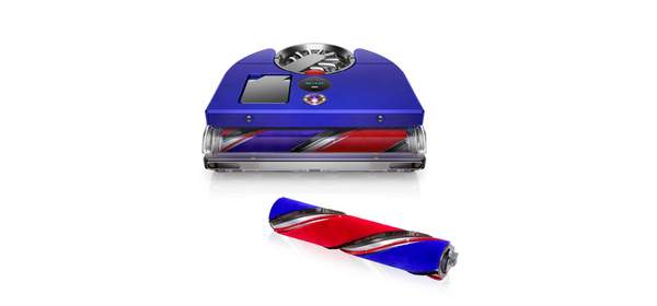 다이슨 360 vis nav 로봇 청소기 304631-01 + 브러시바 972066-01 세트, 304631-01(로봇청소기), 972066-01(브러시바), 블루 + 니켈