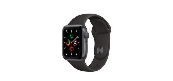 Apple 애플워치5 GPS 40mm 스포츠밴드 + 알루미늄케이스, 스페이스 그레이(MWV82KH/A),블랙(밴드) 1