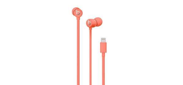 Apple urBeats3 라이트닝 커넥터 이어폰, MUHV2ZP/A, 코랄