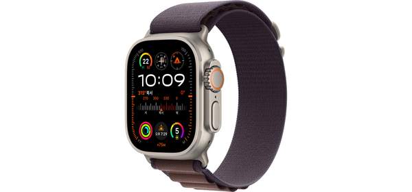 Apple 애플워치 Ultra 2 티타늄 알파인 루프, 인디고, Medium, 49mm, GPS+Cellular