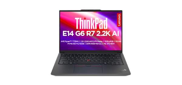 레노버 2025 씽크패드 E14 G6 라이젠7 라이젠 7000 시리즈, Black, 512GB, 16GB, Free DOS, 21M3006UKD