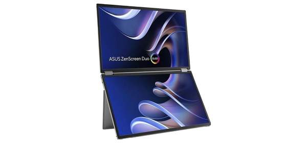 에이수스 FHD 휴대용 폴더블 포터블 모니터 WUXGA 360도 폴딩 1.07kg, 35.5cm, ZenScreen Duo OLED MQ149CD 1