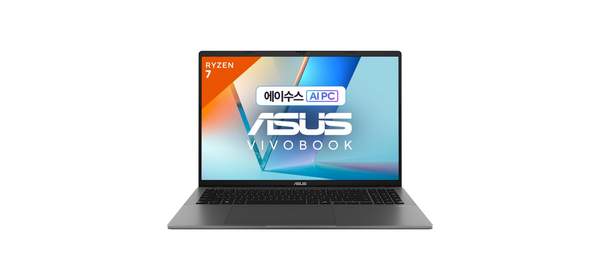 에이수스 2025 비보북 S 16 라이젠7 라이젠 200 시리즈, 매트 그레이, 512GB, 16GB, Free DOS, M3607HA-SH112