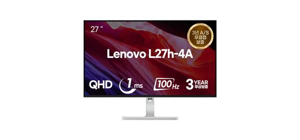 레노버 QHD 100Hz 피봇지원 무결점 모니터, 68.5cm, L27h-4A