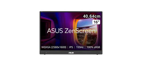 에이수스 WQXGA ZenScreen 휴대용 포터블 모니터 IPS 16:10 155Hz 5ms 400cd sRGB 100% 0.9kg, 40.64cm, MB16NCG