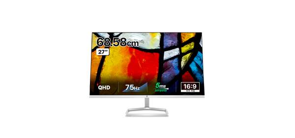 HP QHD IPS 초슬림베젤 75Hz 모니터, 68.6cm, M27FQ