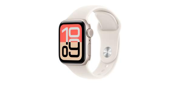 Apple 2025 애플워치 SE3 알루미늄 케이스, 40mm, GPS+Cellular, 스타라이트, S/M