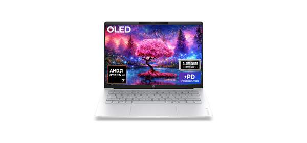 HP 2026 옴니북 5 14 라이젠7 라이젠 200 시리즈, Glacier silver aluminum, 14-hn0017AU, 512GB, 16GB, Free DOS