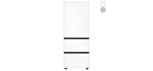 [색상선택형] 삼성전자 비스포크 313L 3도어 키친핏 김치플러스 냉장고 방문설치, 새틴화이트, RQ33DB74D2AP 4