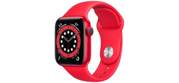 Apple 애플워치 6, 40mm, GPS, 알루미늄, 레드 / 레드 스포츠 밴드, (PRODUCT)RED 알루미늄 케이스, (PRODUCT)RED 스포츠 밴드
