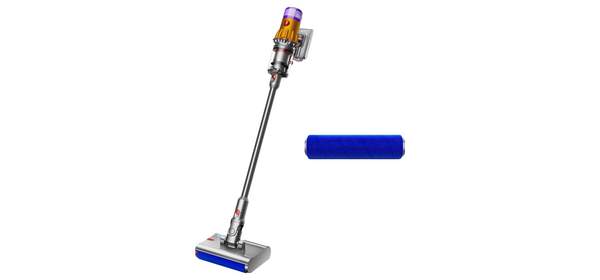 다이슨 v12s 디텍트 슬림 서브마린 무선 청소기 + 물청소 롤러 브러시 세트, 448754-01(청소기), 973703-01(브러시), 옐로 + 니켈