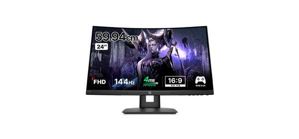 HP FHD Curved 게이밍 모니터, 59.9cm, X24c