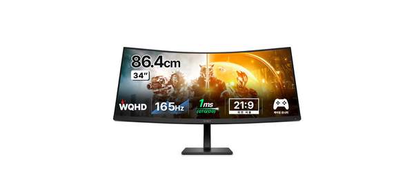 HP WQHD OMEN VA패널 스피커 게이밍 커브드 모니터, 86cm, OMEN 34C 1