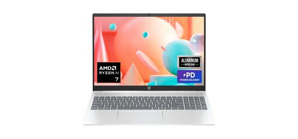 HP 2025 옴니북5 16 라이젠7 라이젠 8000 시리즈, Glacier silver, 512GB, 16GB, WIN11 Home, 16-bc1013AU