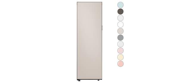 [색상선택형] 삼성전자 비스포크 409L 1도어 냉장고 키친핏 방문설치, 새틴베이지, RR40C7805AP