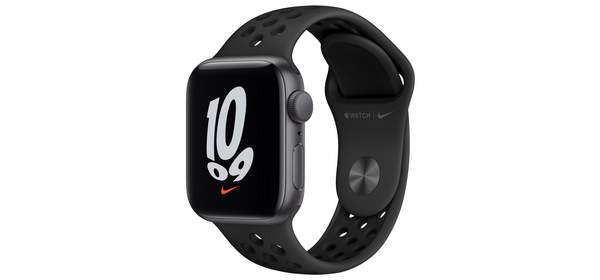 Apple 애플워치 SE 나이키, 스페이스그레이 알루미늄 케이스, 안트라사이트 +블랙 스포츠 밴드, 40mm, GPS