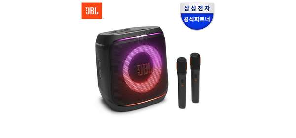 삼성공식파트너 JBL PARTYBOX ENCORE2 블루투스 스피커 AI 사운드부스트 마이크2개 버스킹 기타연결 다이나믹라이트쇼 최대15시간 Aura Cast 다중연결 IPX4, JBLPBENCORE22MICAS 2