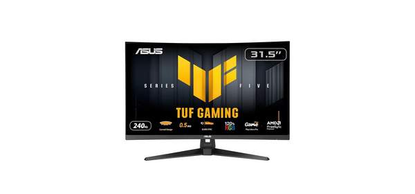 ASUS TUF 게이밍 시리즈 5 32인치 1080P 곡선형 모니터 (VG32VQM5AZ) - 풀 HD 1500R 240Hz 0.5ms 익스트림 로우 모션 블러 싱크