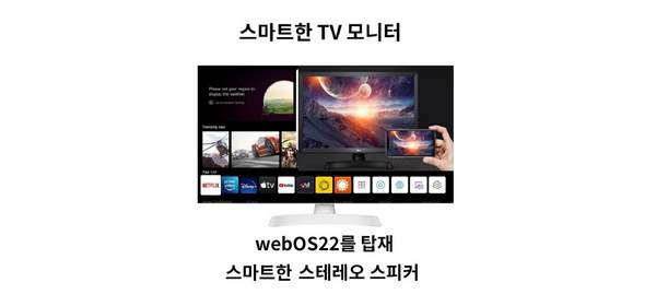 LG전자 60cm HD TV 모니터, LG(24형)스마트 x 스텐드형