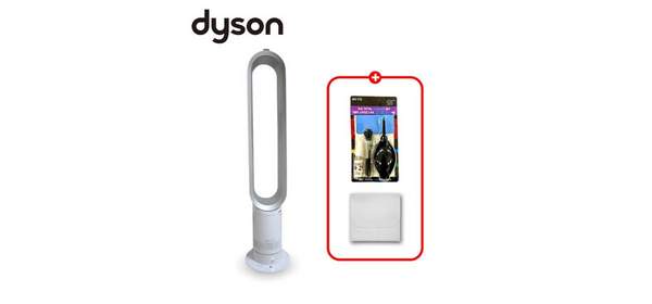다이슨 쿨 선풍기 타워형 AM07 (화이트/실버) / 프리미엄 2종패키지 / 청소도구세트+극세사융 증정 / 재고보유 / TJ, 1개 1