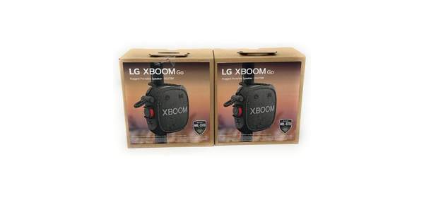 블루투스 스피커 방수 휴대용 LED 강력한 사운드를 갖춘 LG XBOOM Go 무선 XG2TBK - 2PACK, 블루투스 스피커 방수 휴대용 LED 강력한 사운드를 갖
