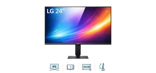 LG 24인치 모니터 IPS패널 24U411A 최대 120Hz 사무용 재택근무 가성비 모니터, 24인치모니터, 60cm 1