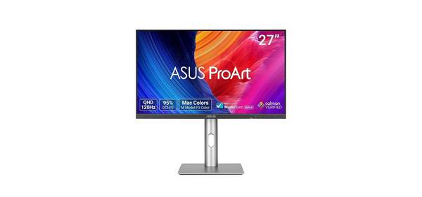 ASUS ProArt 디스플레이 27인치 1440P 프로페셔널 모니터 (PA278QGV) - IPS QHD (2560 x 1440) 95% DCI-P3 색상 정확도 Δ, 27" QHD 120Hz 1