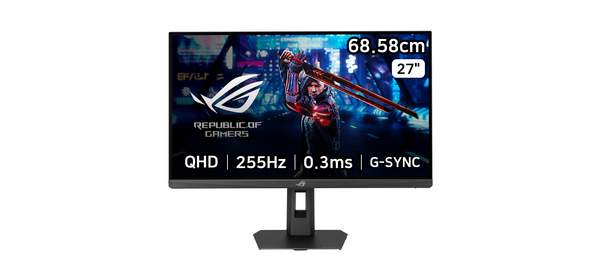 에이수스 QHD Fast IPS 255Hz. 0.3ms 400cd sRGB 133% DCI-P3 97% 멀티스탠드 ROG STRIX 게이밍 모니터, 68.58cm, xg27acmeS