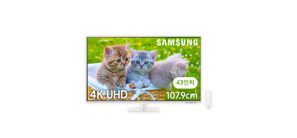 삼성전자 스마트모니터 M7 LS43FM701 107.9cm(43인치) 4K UHD 화이트, 107.9cm