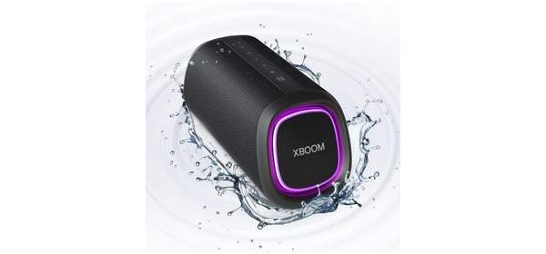 LG XG5QBK.두살크 고 휴대용 블루투스 스피커 - LED 조명 및 최대 18시간 배터리 검은색, XG5QBK, XG5QBK