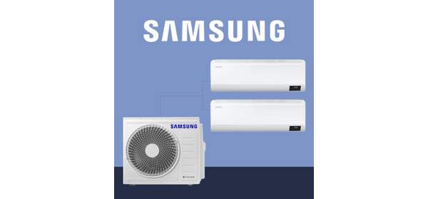 삼성 인버터 시스템 벽걸이 에어컨 2in1 올인원 조합형 무풍 1등급, 일반배관형, 6평+6평 1