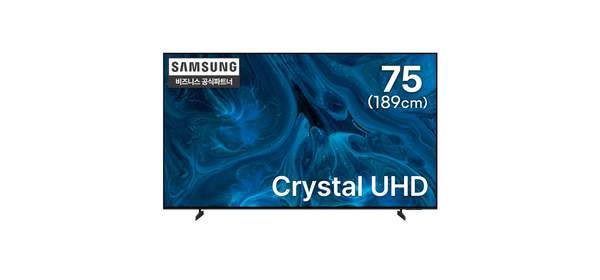 [삼성기사설치] 삼성 Crystal UHD 75인치 스마트TV KU75UF8030FXKR 189cm 1등급효율, 방문설치, 스탠드형, 189cm(75인치)