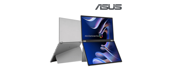 에이수스 FHD 휴대용 폴더블 포터블 모니터 WUXGA 360도 폴딩 1.07kg, 35.5cm, ZenScreen Duo OLED(실버) 1