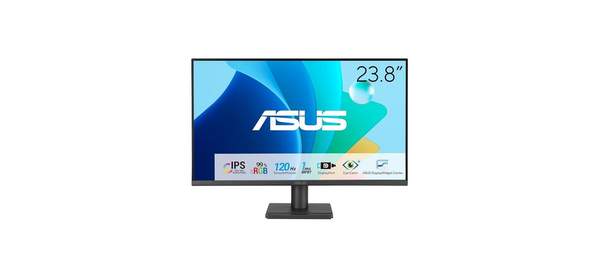 ASUS 24인치 1080P 아이 케어 모니터 (VA249QG) - IPS 풀 HD 99% sRGB 프레임리스 120Hz 어댑티브 싱크 1ms 스피커 HDMI, 24" 120hz