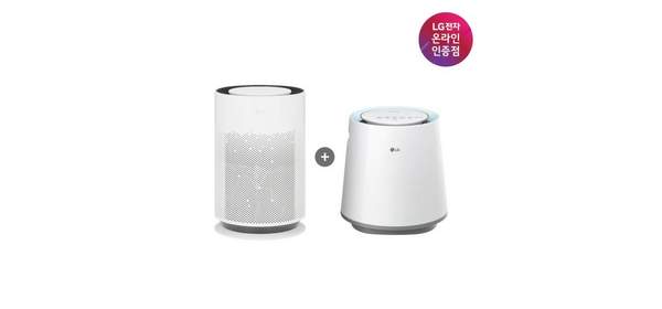 (LG전자) 퓨리케어 360° 공기청정기 Hit + 자연기화 가습기 5L (AS156HWWC+HW500DAS), 상세페이지 참조, AS156HWWC+HW500DAS 1