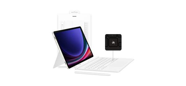 삼성 정품 갤럭시 탭 S10 라이트 AI 터치패드 키보드 북커버 케이스 S10 FE/S9 FE/S9 호환, 화이트, 1개