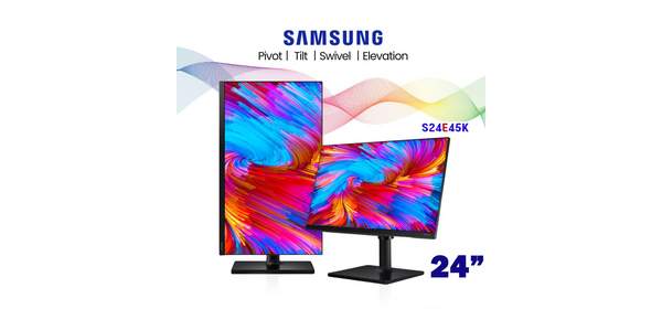 삼성전자 LS22E45K AA급 22인치 FHD LED HDMI지원 피벗모니터 듀얼용 사무용 CCTV용 [아이리스특가], LS22C45K