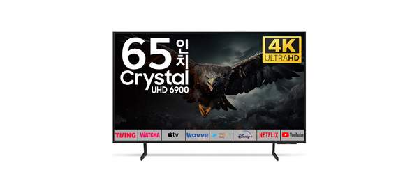 삼성 TV 163cm(65인치) 크리스탈 UHD 4K LED 스마트 티비 65DU6900 로컬변경, 방문설치, 스탠드형 1