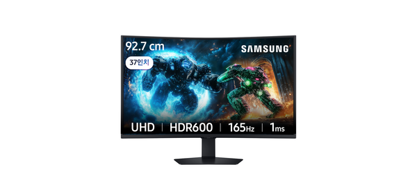 2025 삼성 오디세이 G7 G75F LS37FG750EKXKR 4K UHD 165Hz 커브드 게이밍 모니터, 92.7cm 1