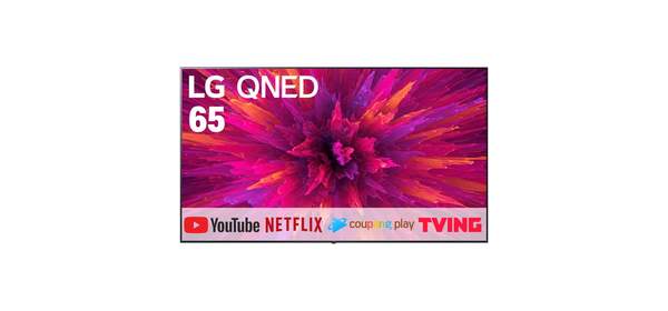 LG전자 65인치(165cm) 신형 나노셀 울트라HD 4K 스마트 LED TV 65QNED80, 방문설치, 스탠드형, 65인치 1