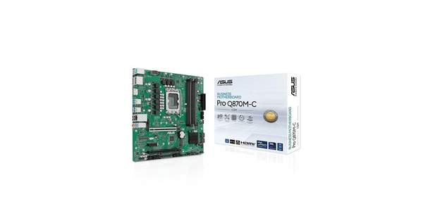 ASUS Pro Q870M-C-CSM Micro-ATX mATX Q870 비즈니스 마더보드 인텔® 코어™ 울트라 프로세서(시리즈 2) 및 인텔® v프로 지원 및 향상된 보