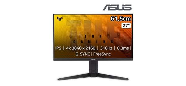 ASUS TUF Gaming VG27UQEL5A 4K IPS 310Hz 게이밍 모니터, 61.6cm 1