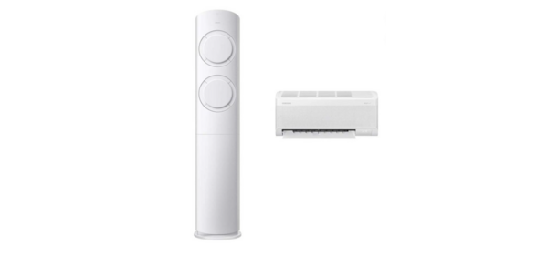 삼성전자 인버터 Q9000 투인원 멀티형 2in1 스탠드 에어컨 당일빠른설치 신제품, 일반배관형, 17평 유풍투인원 AF60F17D11BR 1