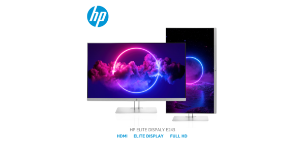 HP EliteDisplay E243 IPS FHD 24인치 피벗모니터 광시야각 HDMI DP 노트북 사무용 듀얼용 [아이리스특가], 61cm 1